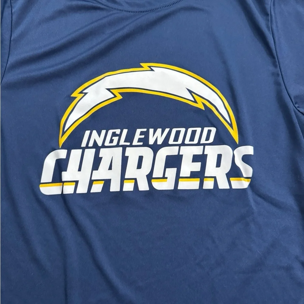 Inglewood LA Chargers Football A4 Youth Short Sleeve Tee in Blue NFL Size Large
